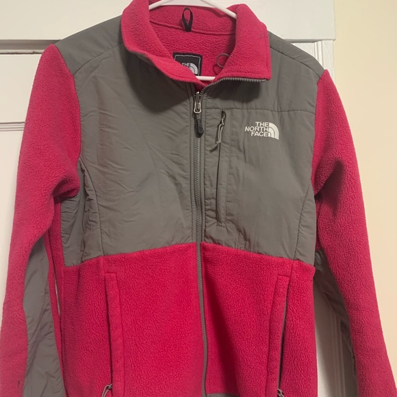 The North Face zip fleece hot pink and gray - Picture 2 of 7